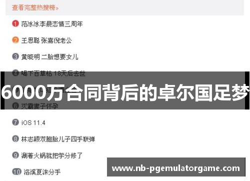 6000万合同背后的卓尔国足梦